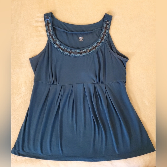 a.n.a Beaded tank top with back bow XL - Picture 3 of 15